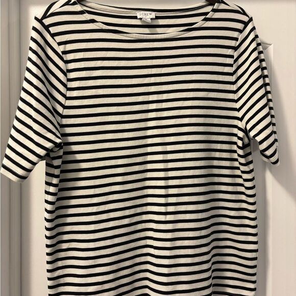J. Crew Black and White Short Sleeve Tee - Picture 1 of 6